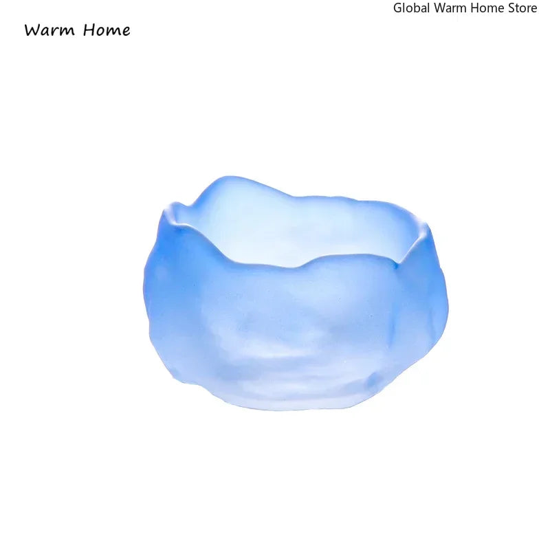 Retro Frosted Crystal Tea Cup & Saucer Set