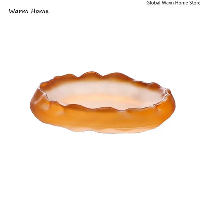 Retro Frosted Crystal Tea Cup & Saucer Set