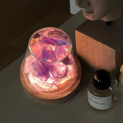 Natural Himalayan Salt Crystal Diffuser Lamp