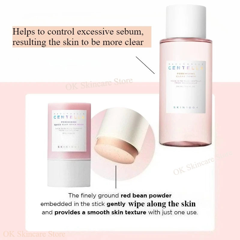 Korean Centella Pink Salt Toner & Clay Mask Set