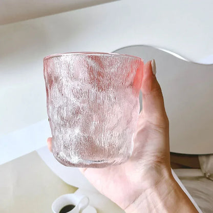 Trendy Pink Glacier Glass