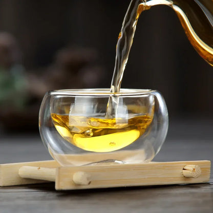 Double-Wall Glass Tea Shot Cups