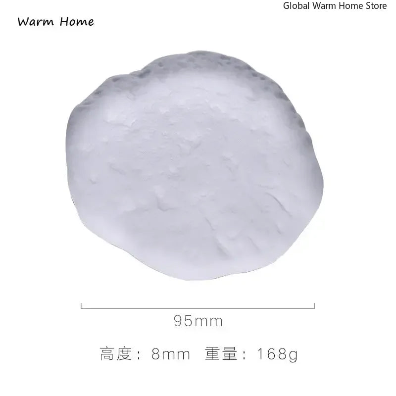 Retro Frosted Crystal Tea Cup & Saucer Set