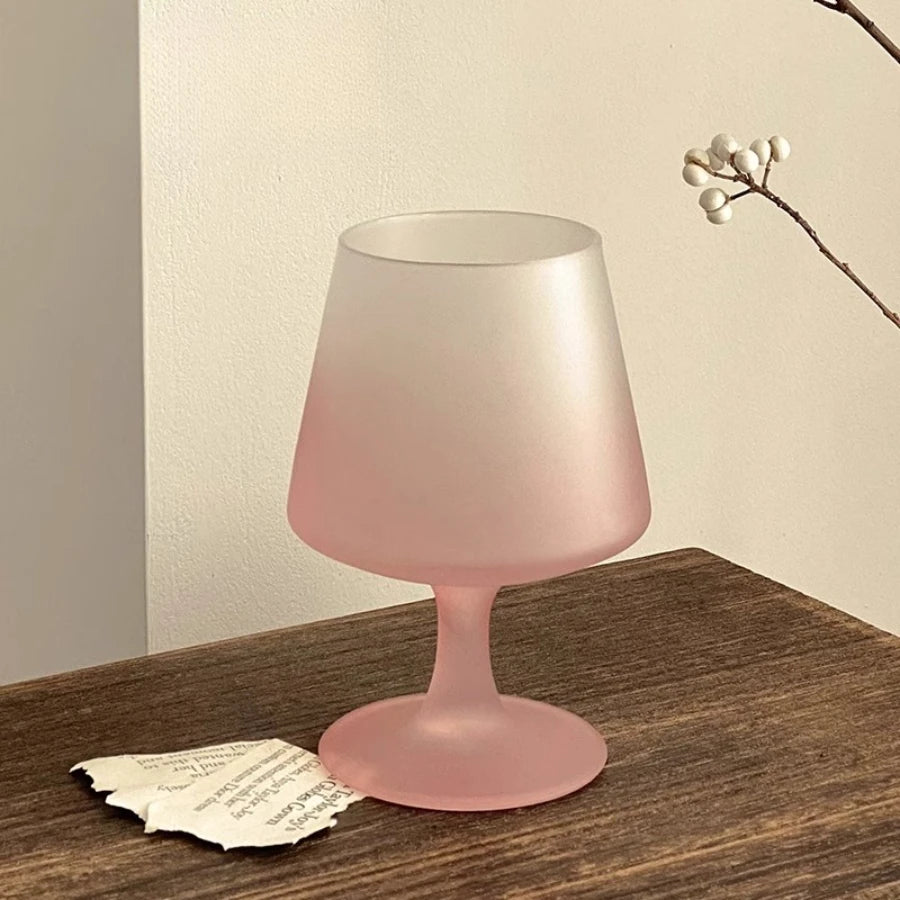Elegant Gradient Pink French Matte Glass