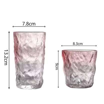 Trendy Pink Glacier Glass
