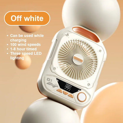 Portable Camping Fan with LED Light