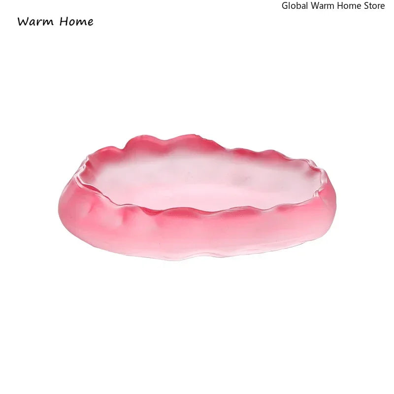 Retro Frosted Crystal Tea Cup & Saucer Set