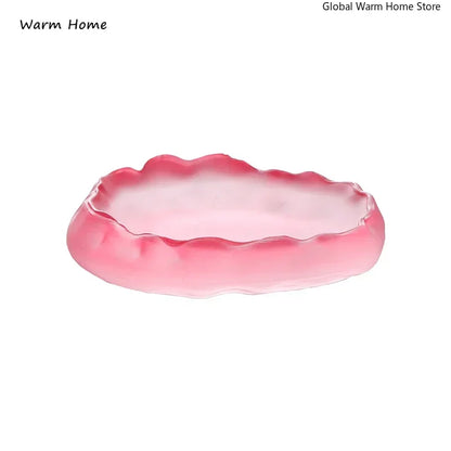 Retro Frosted Crystal Tea Cup & Saucer Set