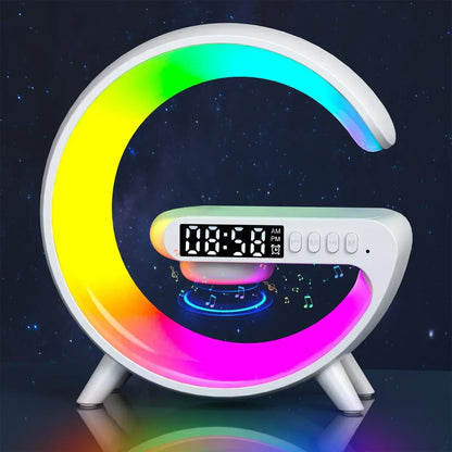 Wireless Charging RGB Alarm Clock Speaker Dock