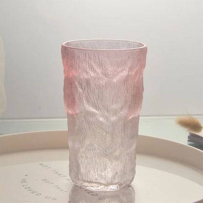 Trendy Pink Glacier Glass
