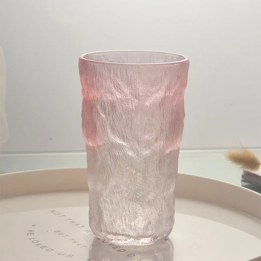 Trendy Pink Glacier Glass