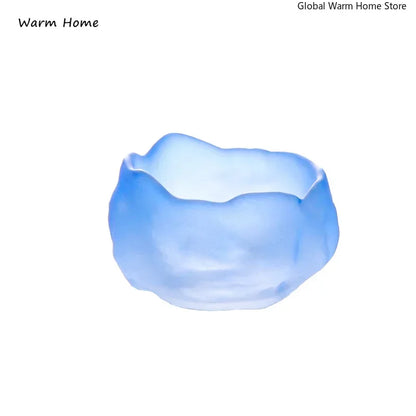 Retro Frosted Crystal Tea Cup & Saucer Set