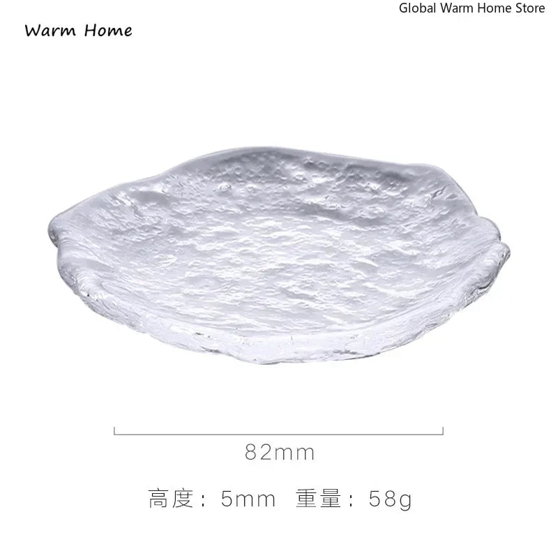 Retro Frosted Crystal Tea Cup & Saucer Set