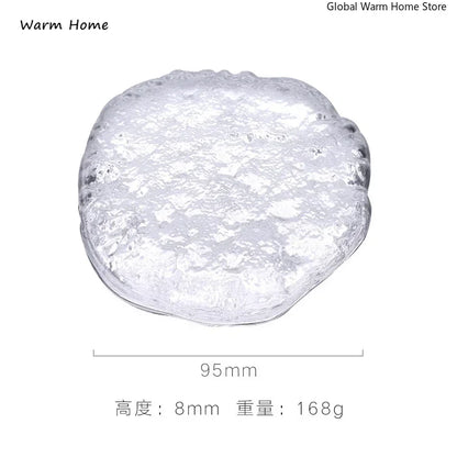 Retro Frosted Crystal Tea Cup & Saucer Set