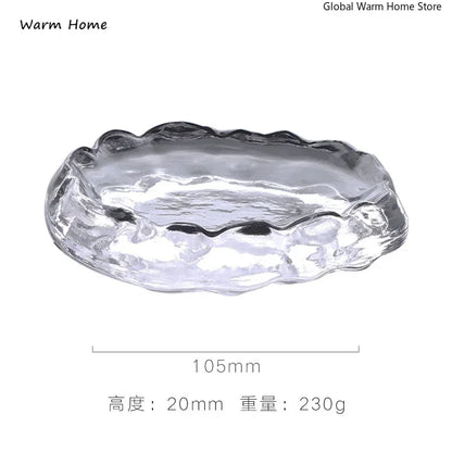 Retro Frosted Crystal Tea Cup & Saucer Set