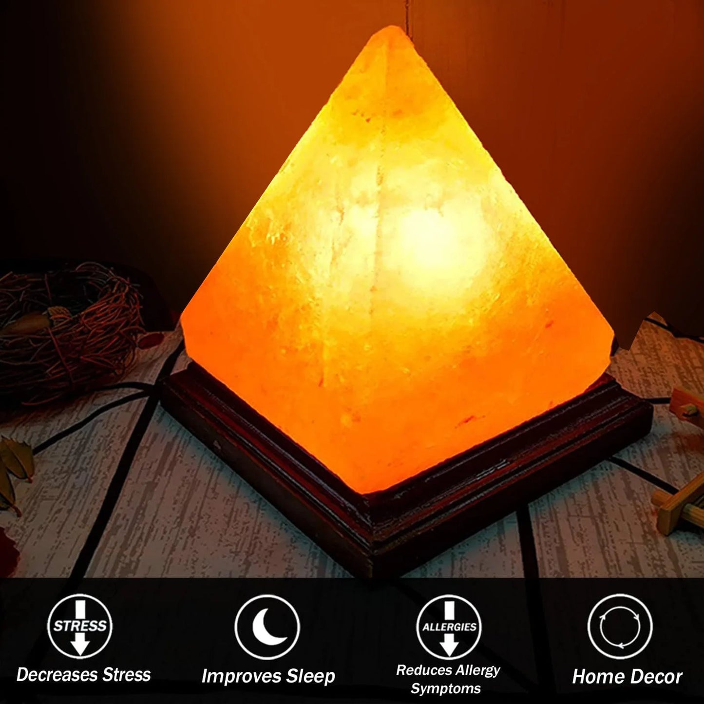 Himalayan Pyramid Salt Lamp