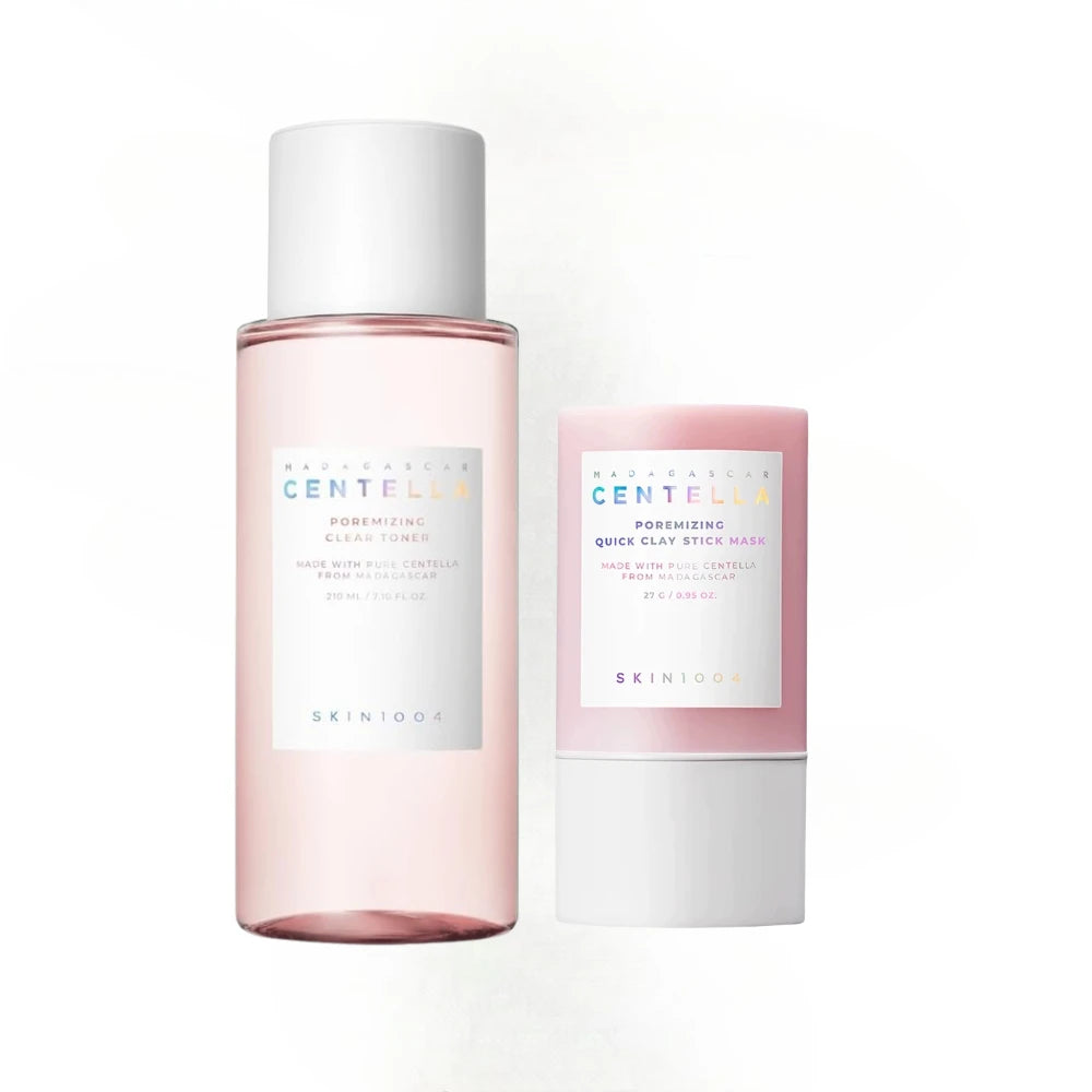 Korean Centella Pink Salt Toner & Clay Mask Set