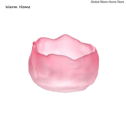 Retro Frosted Crystal Tea Cup & Saucer Set