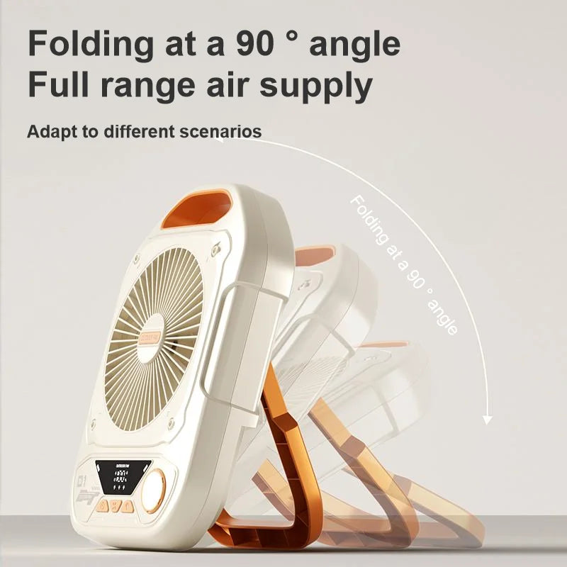 Portable Camping Fan with LED Light