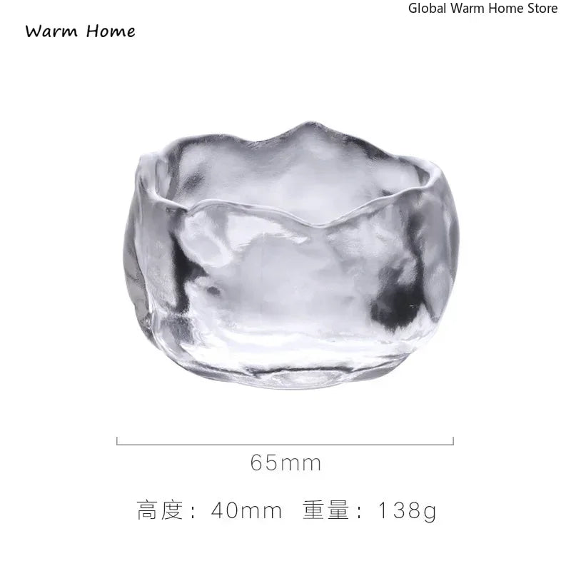 Retro Frosted Crystal Tea Cup & Saucer Set